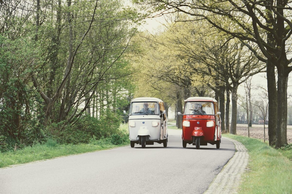 Landschap op de route Tuktuk